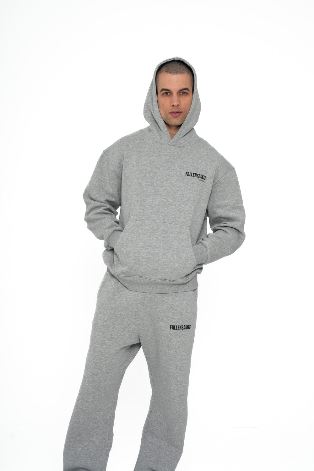 REPENTANCE HOODIE IN LIGHT GREY