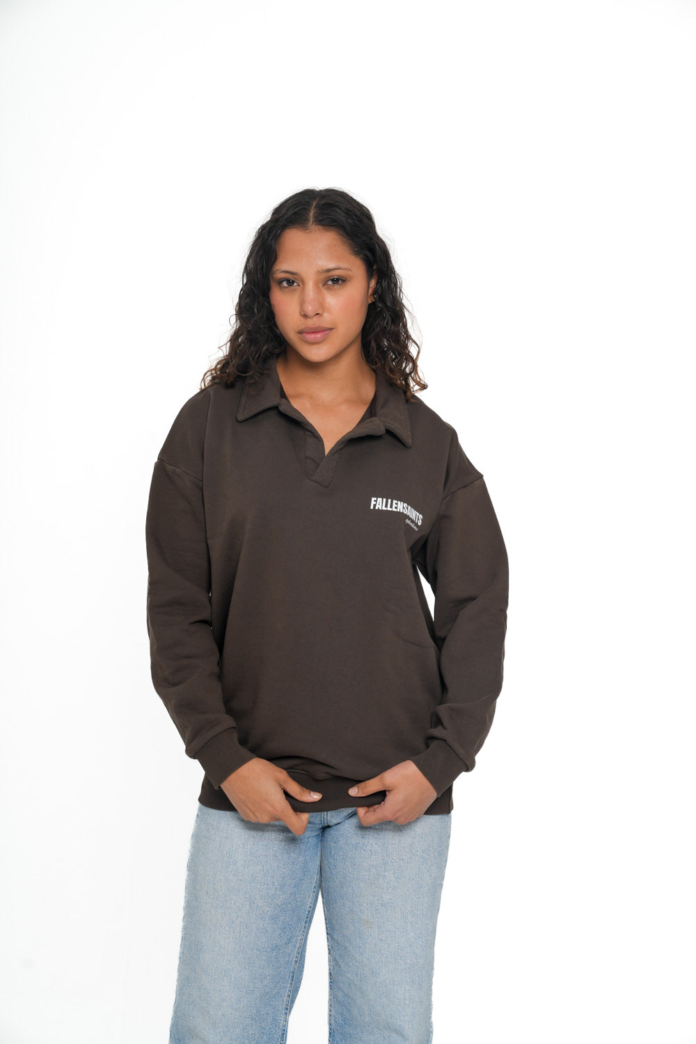 POLO SWEATER IN BROWN