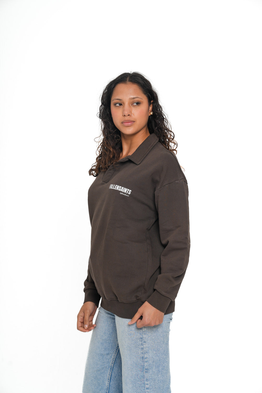 POLO SWEATER IN BROWN