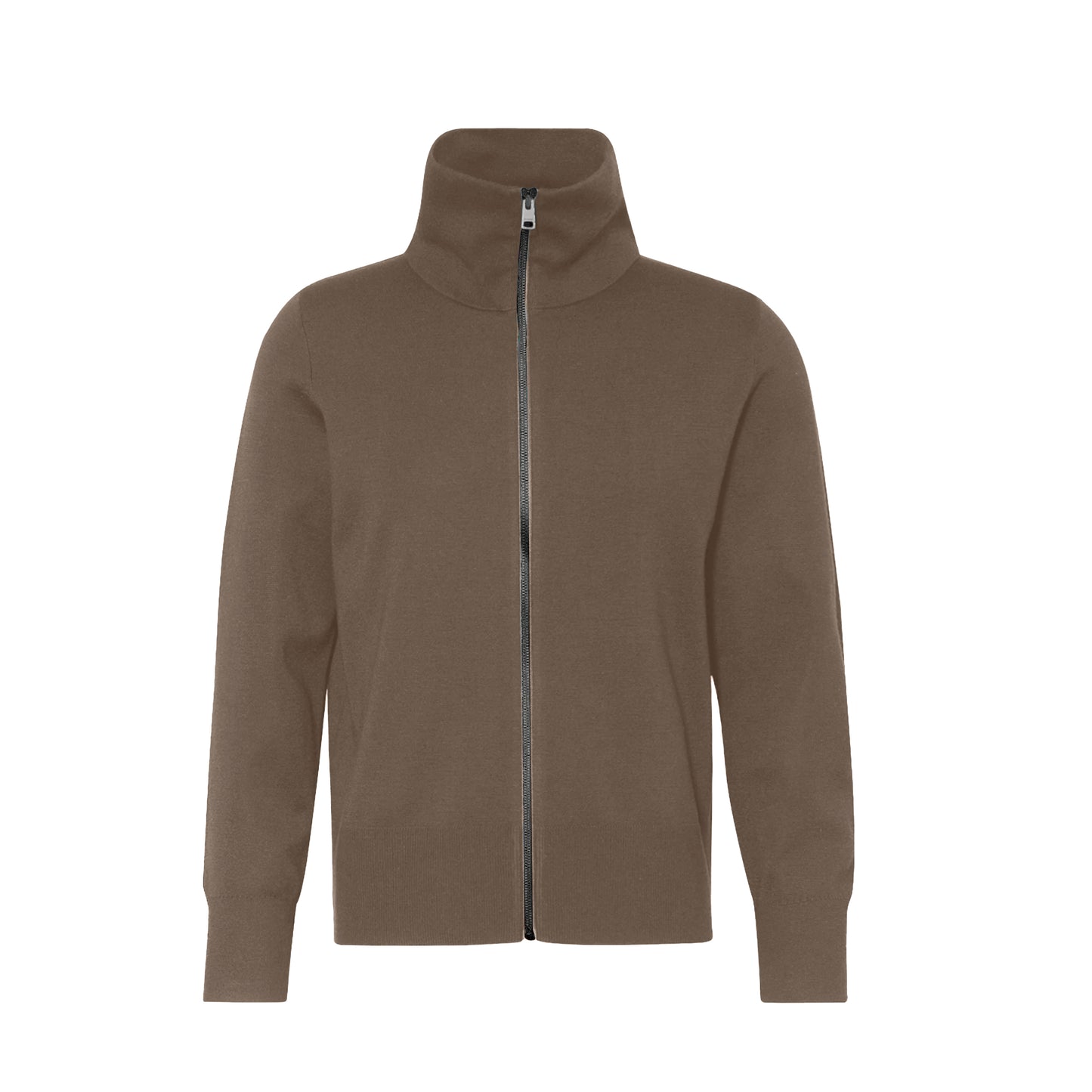 FULL ZIP-UP JACKET IN BROWN