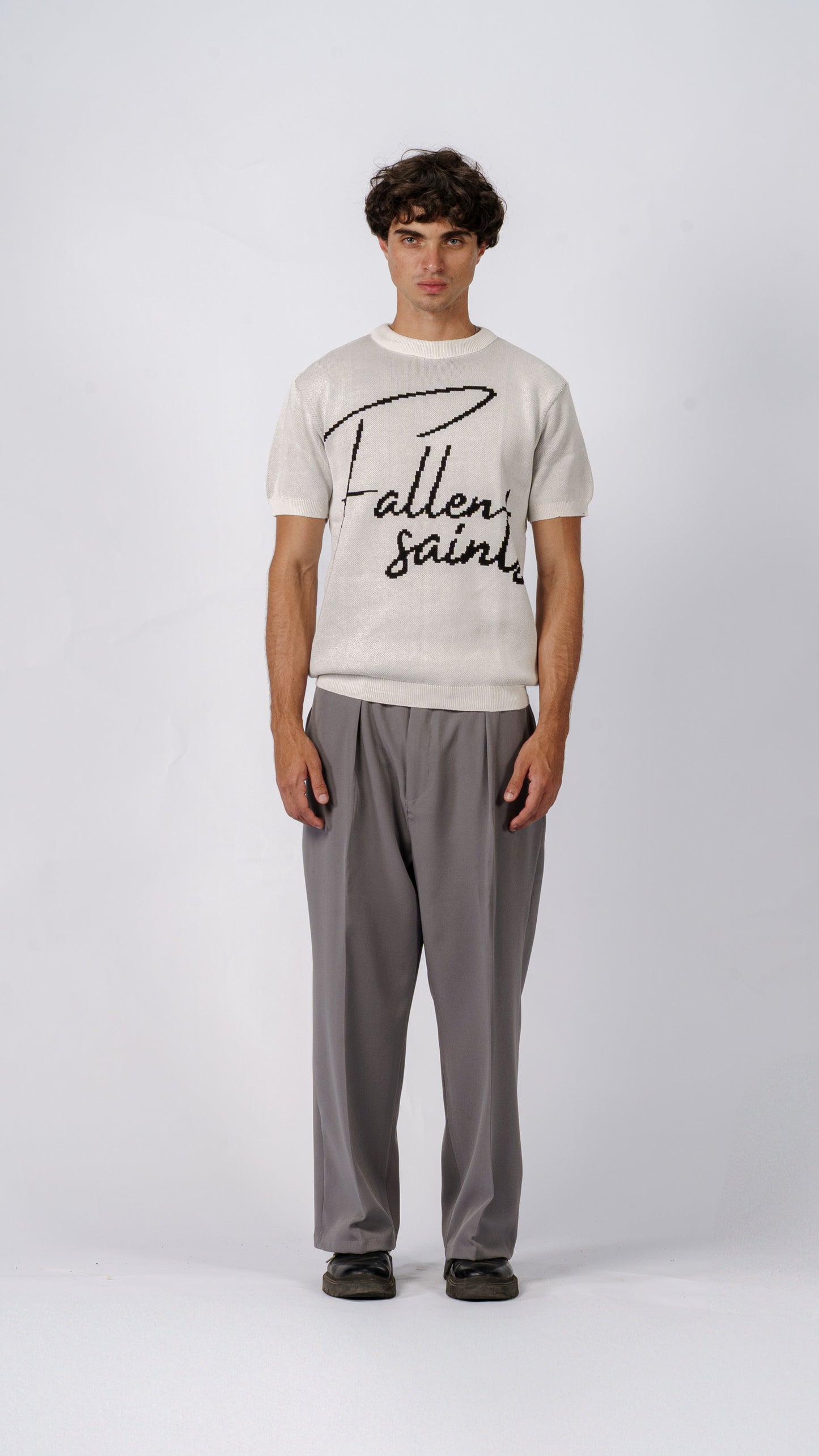 Knitted Tee in White