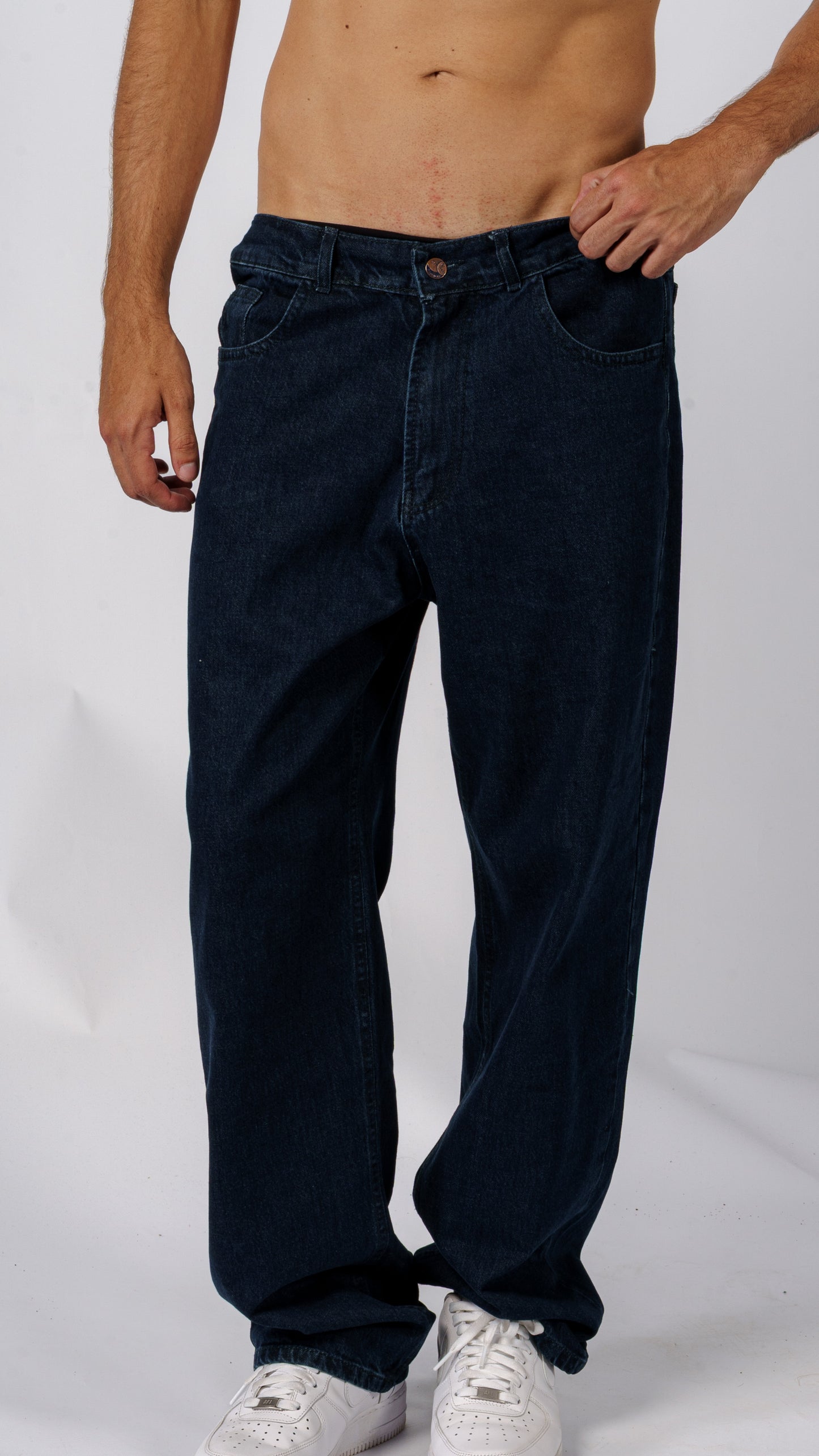 Navy Denim Pants
