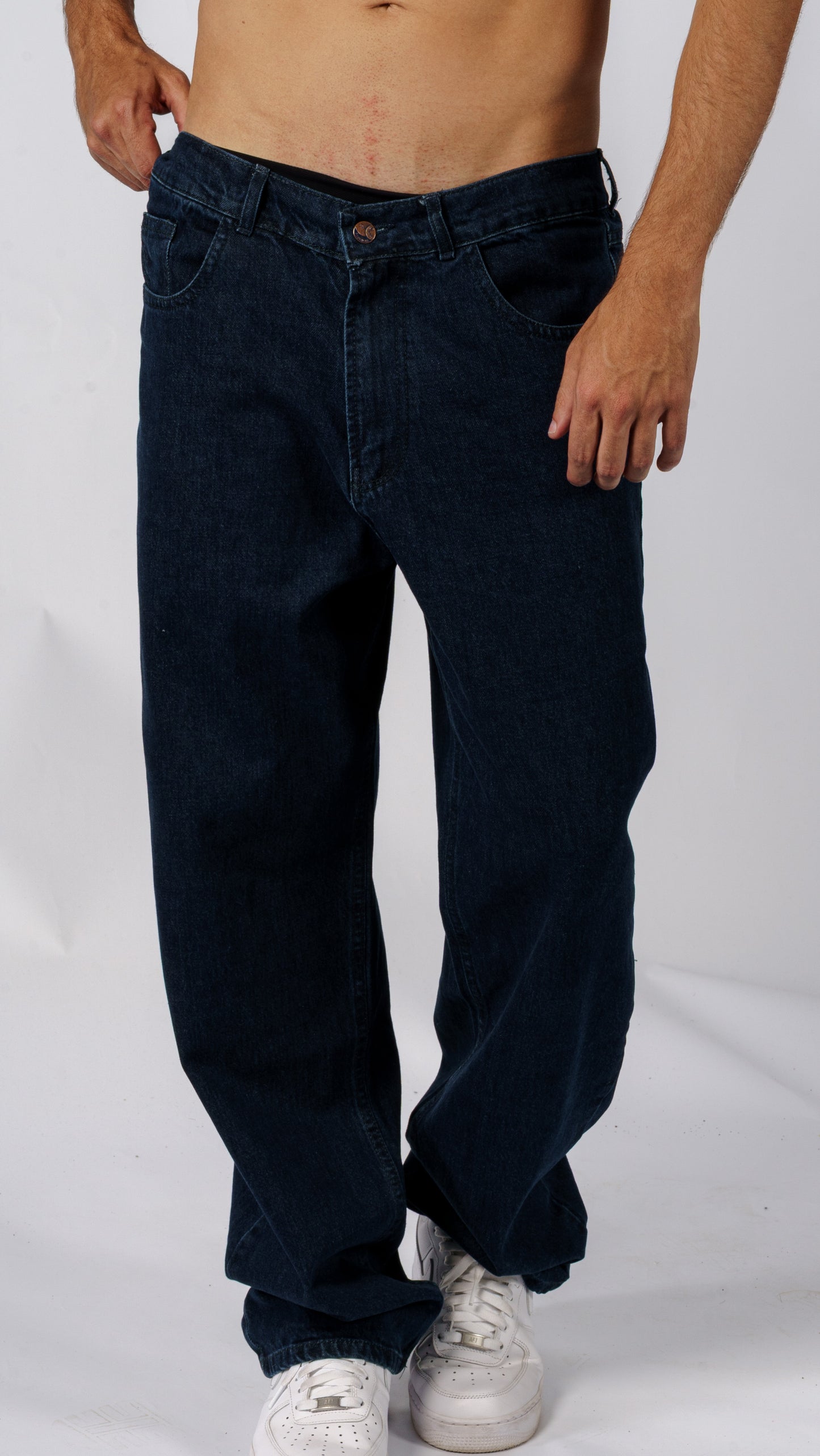 Navy Denim Pants