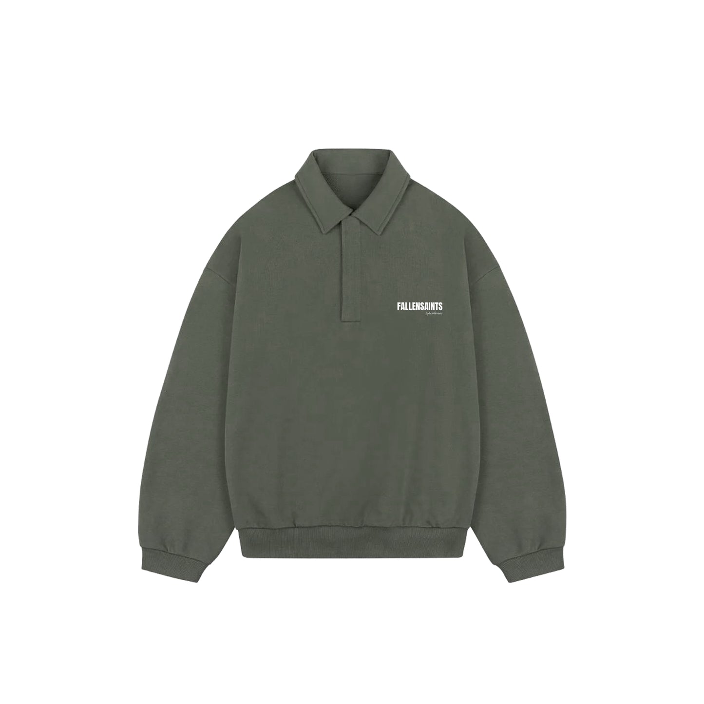 POLO SWEATER IN OLIVE GREEN