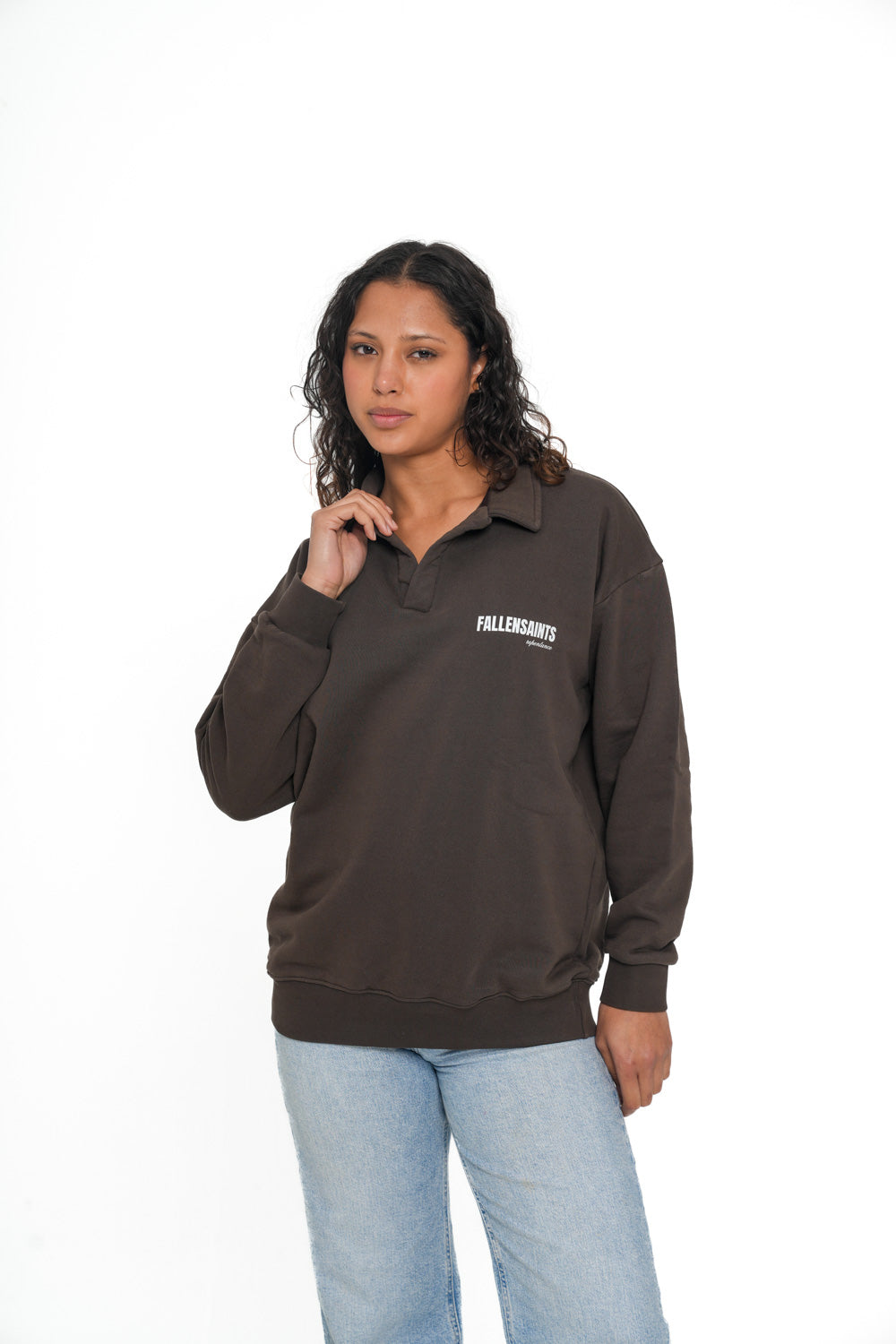 POLO SWEATER IN BROWN