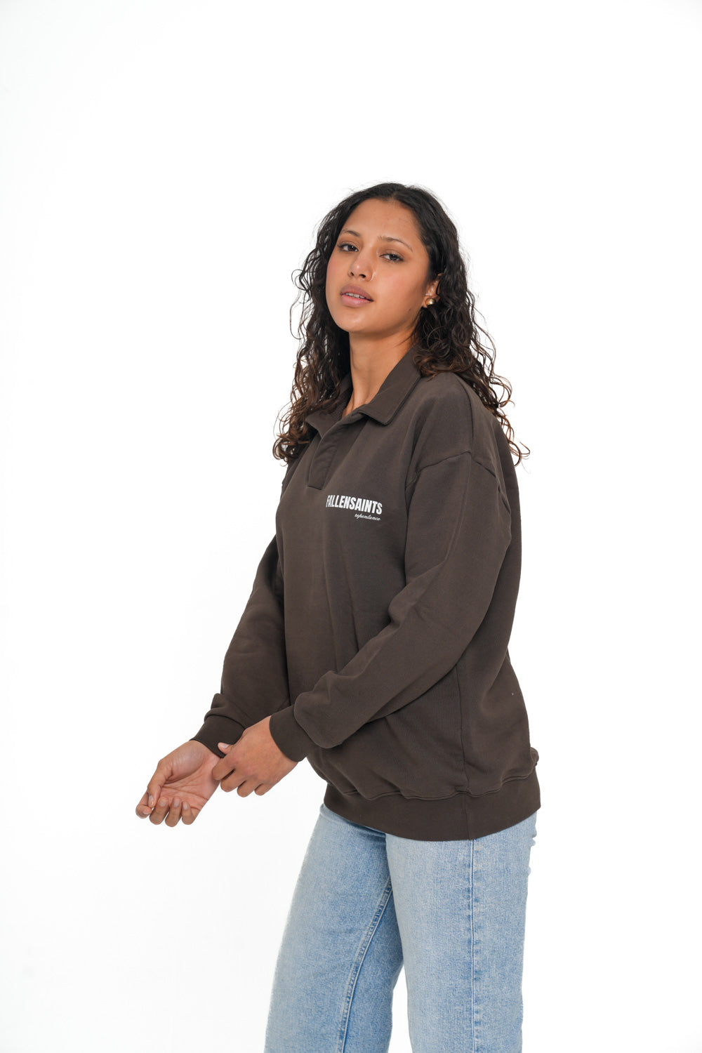 POLO SWEATER IN BROWN