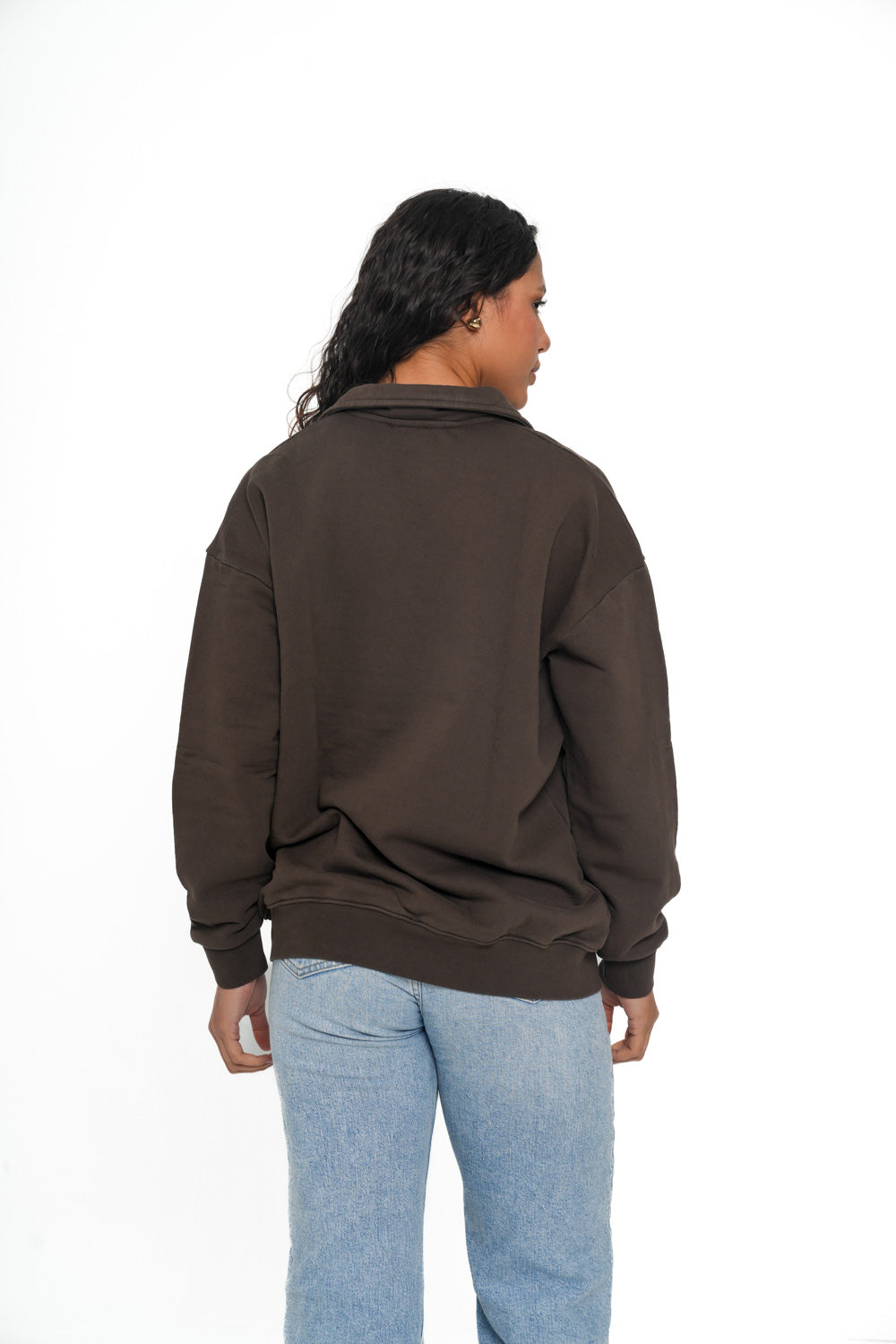 POLO SWEATER IN BROWN