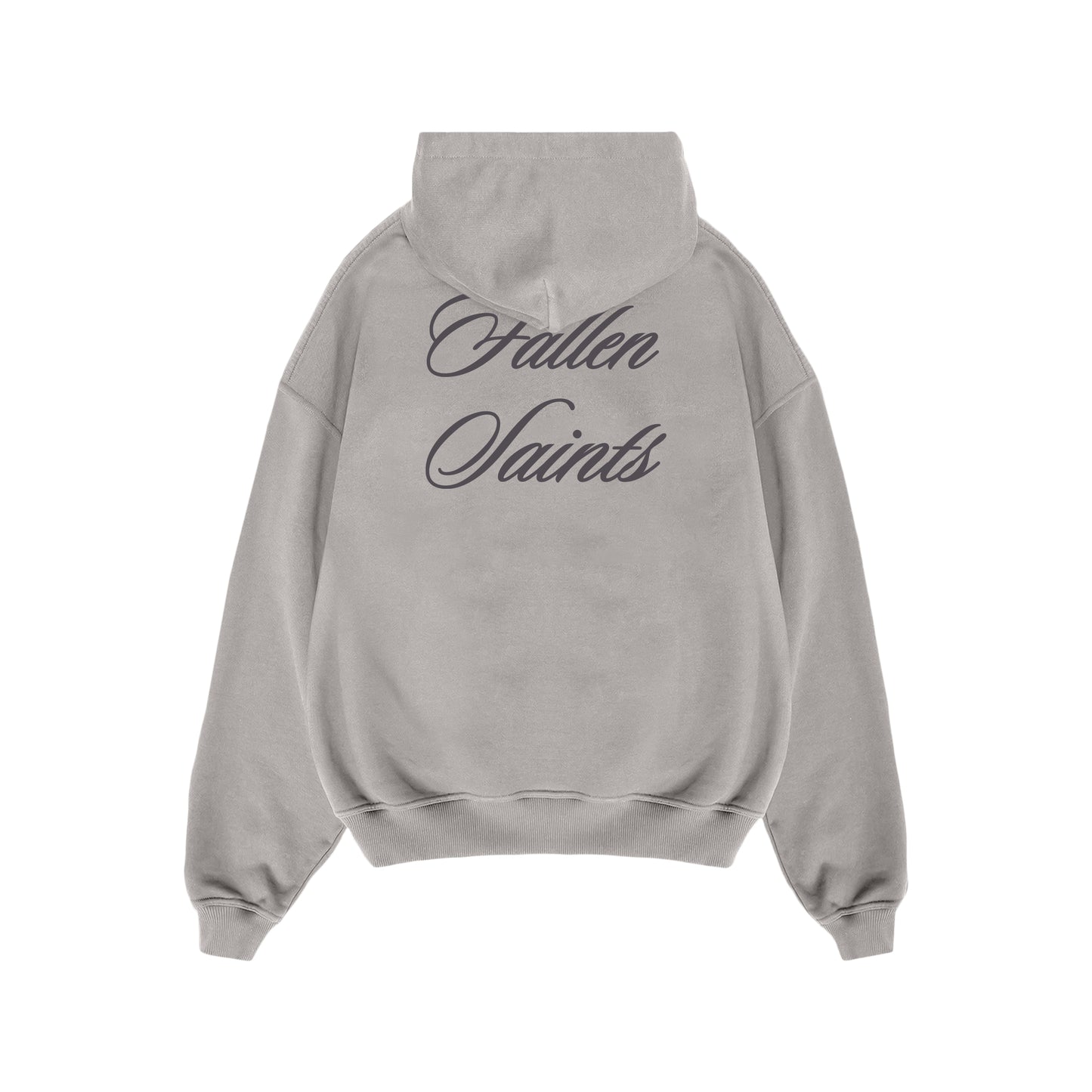 FULL ZIP-UP HOODIE IN ICE GREY