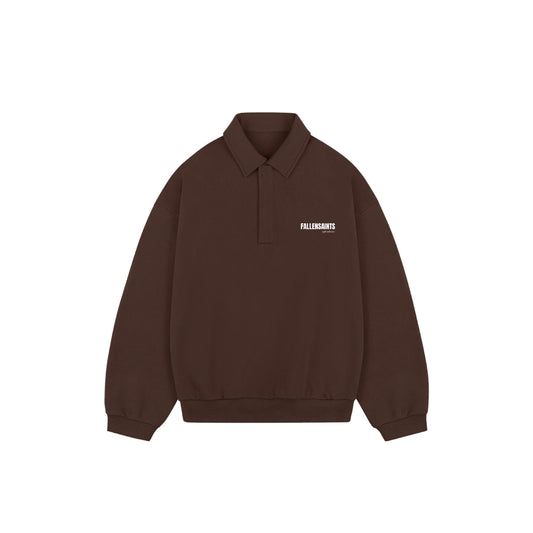 POLO SWEATER IN BROWN