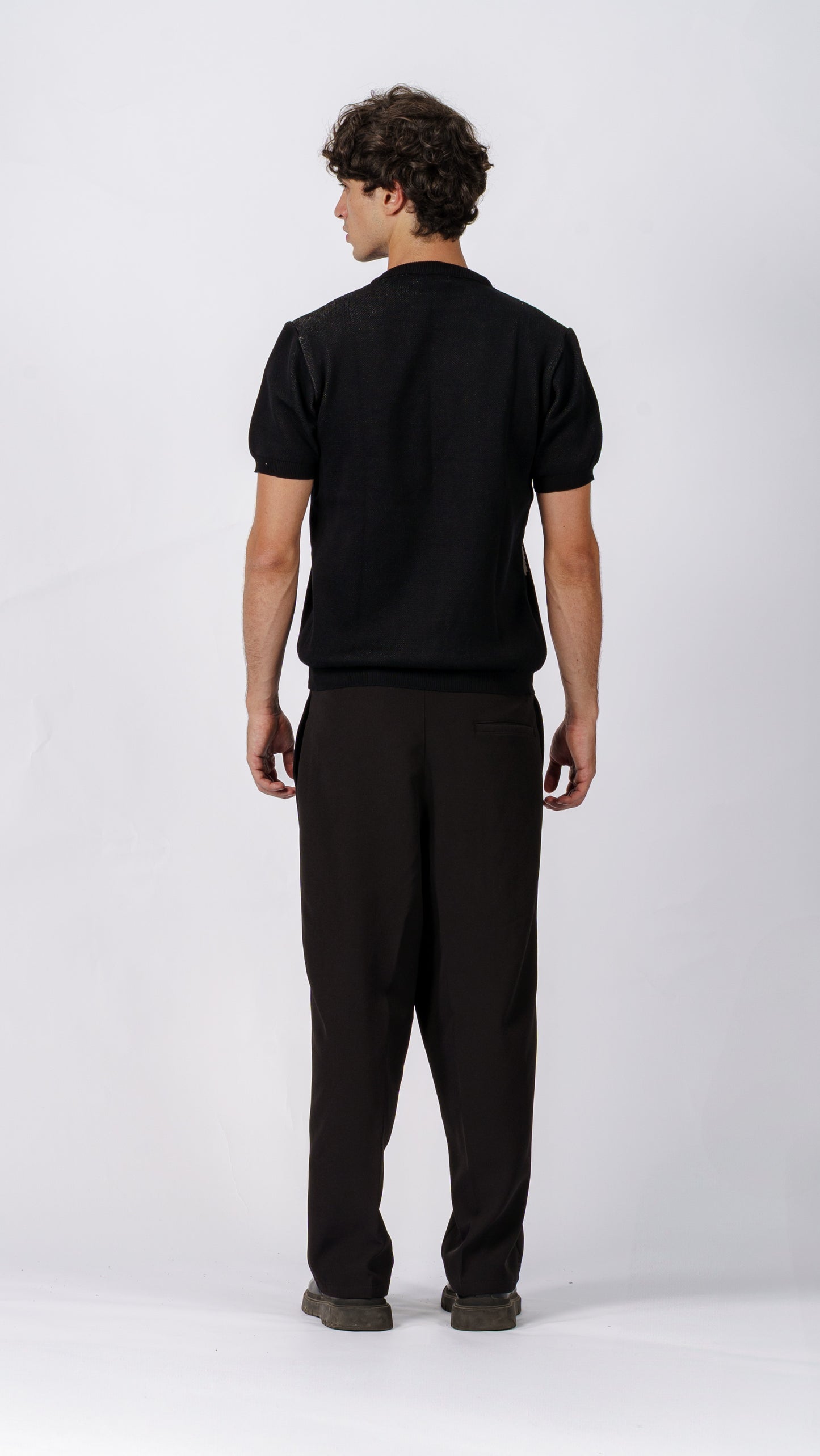 Knitted Tee in Black