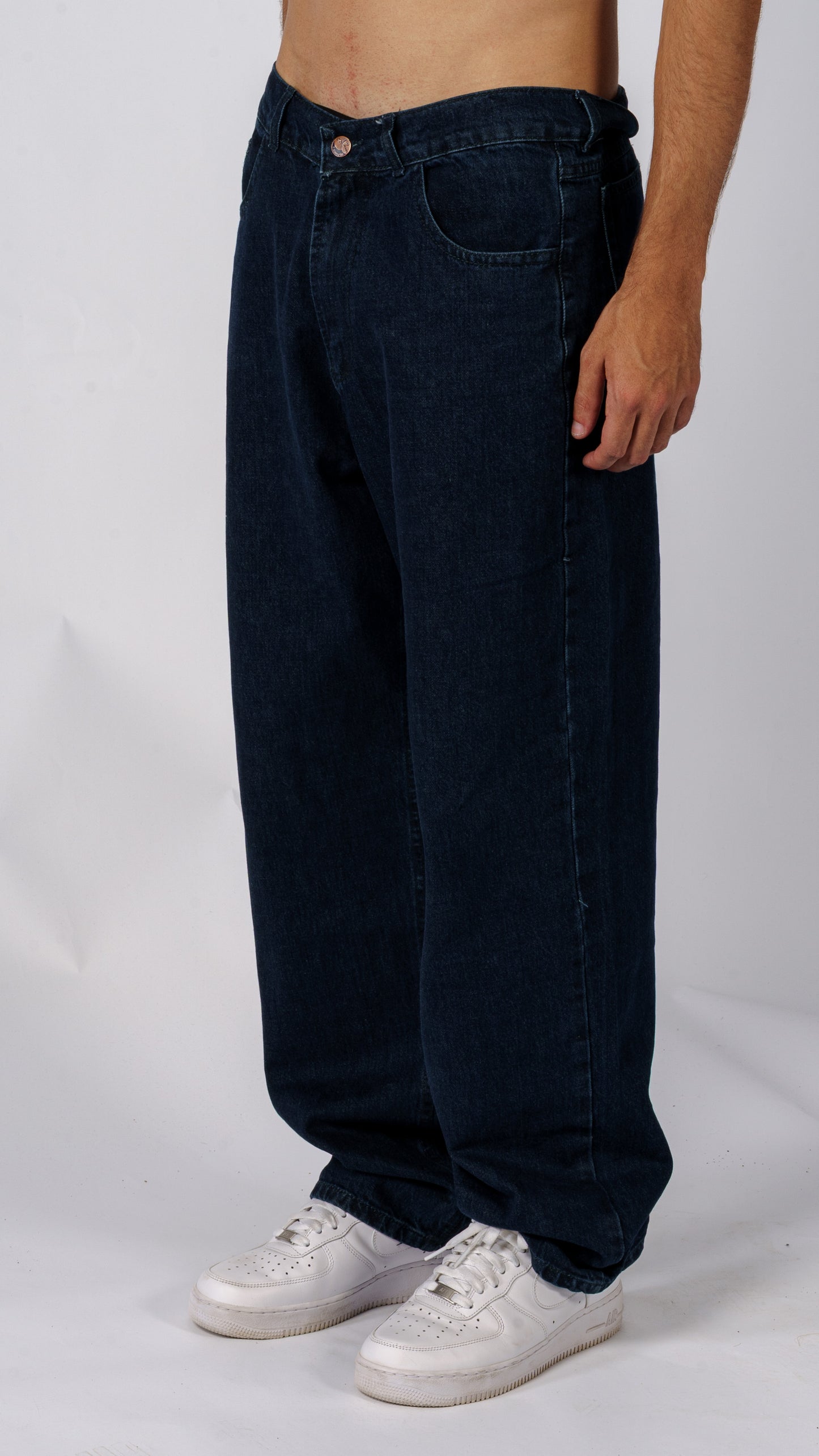 Navy Denim Pants