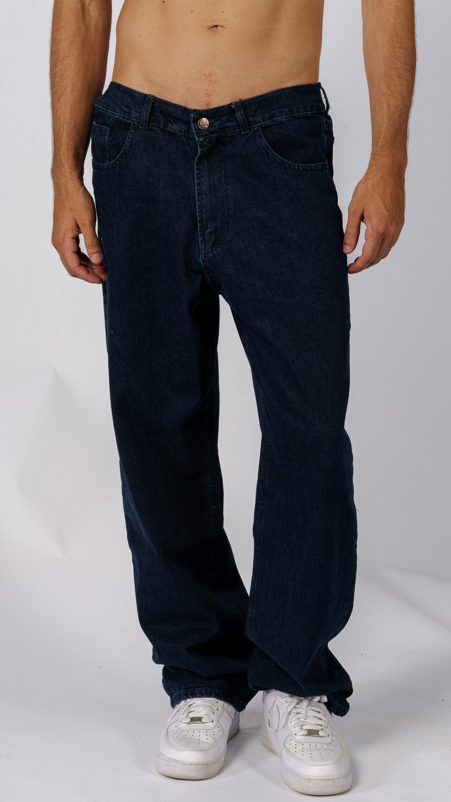 Navy Denim Pants