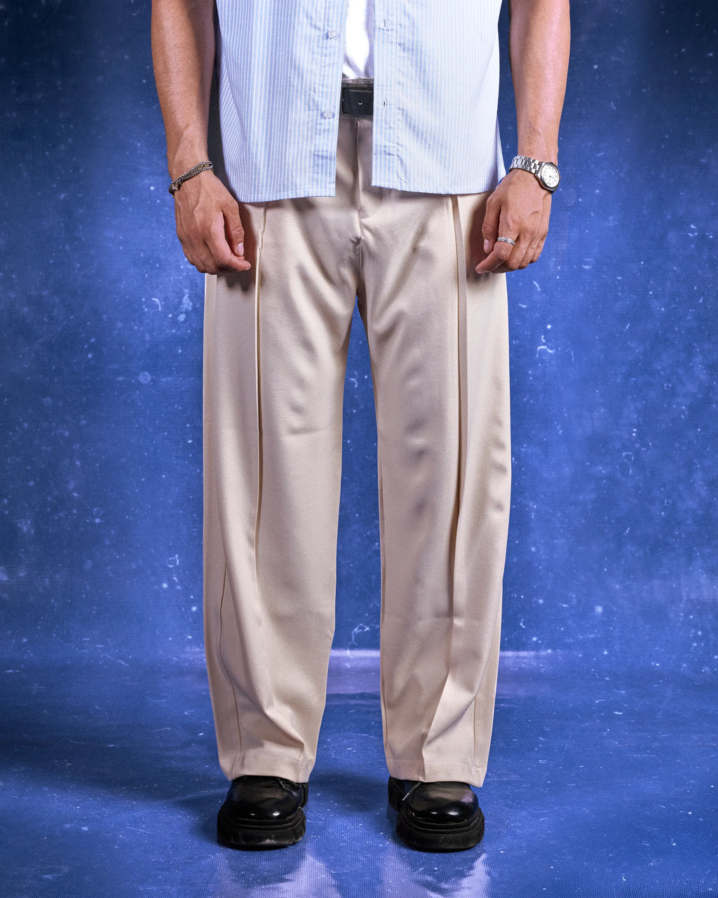 FS Pleated Pants in Beige