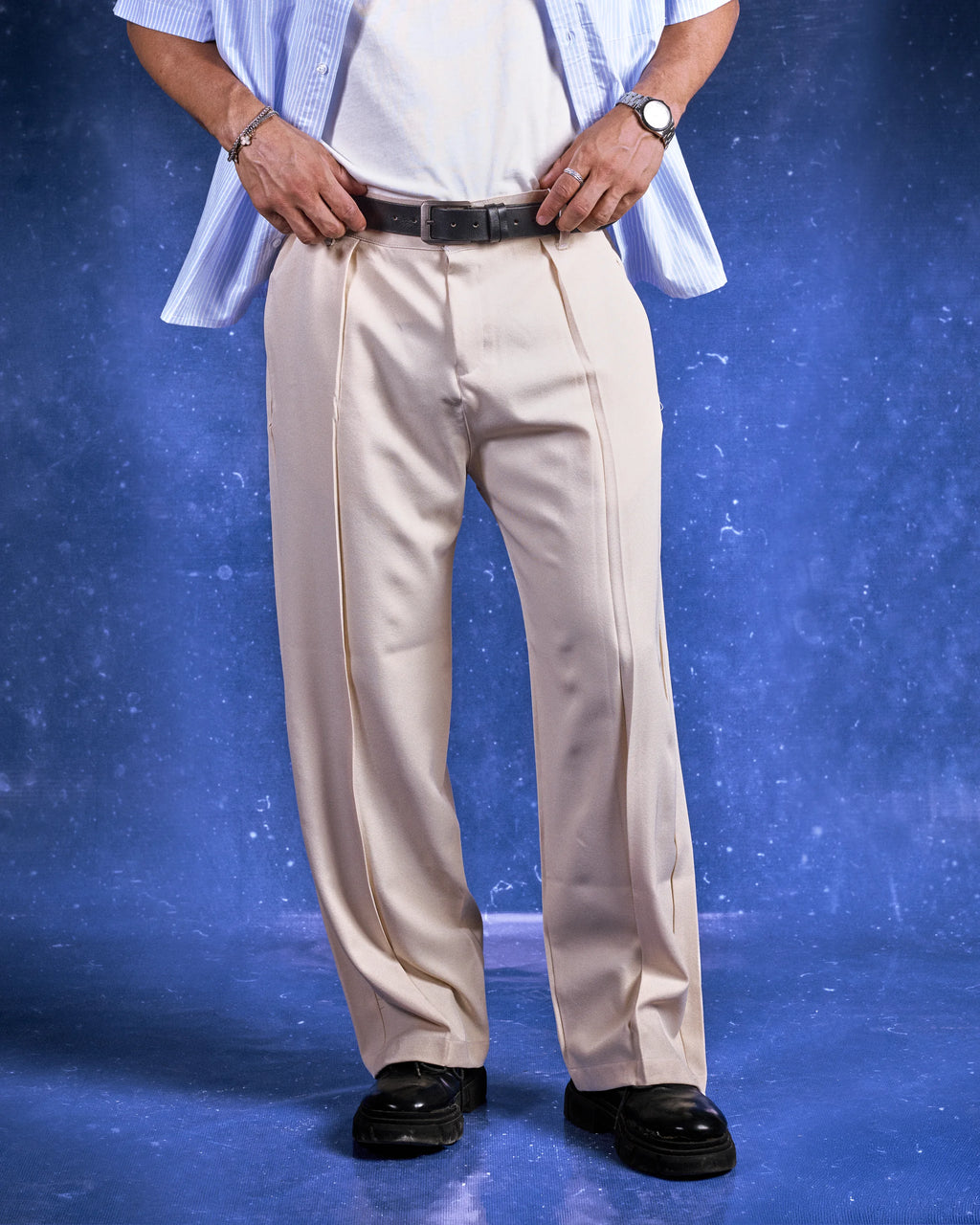 FS Pleated Pants in Beige