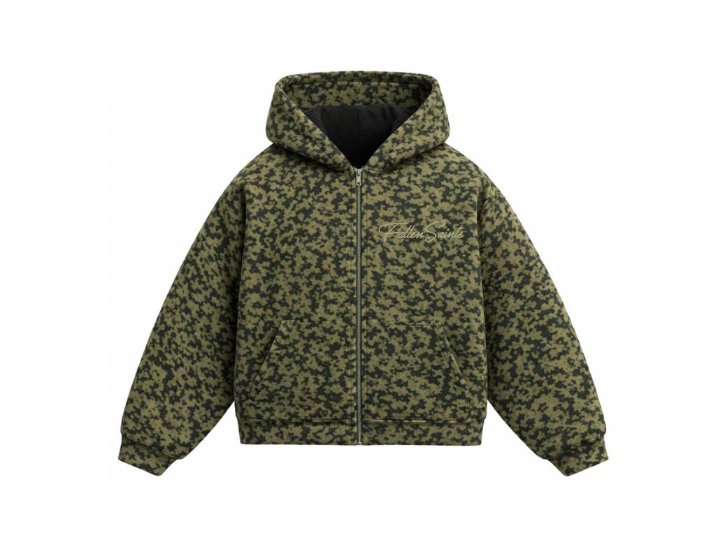 FS Camo Zip-up in Olive