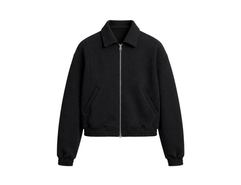 Signature Polo Zipup in Black