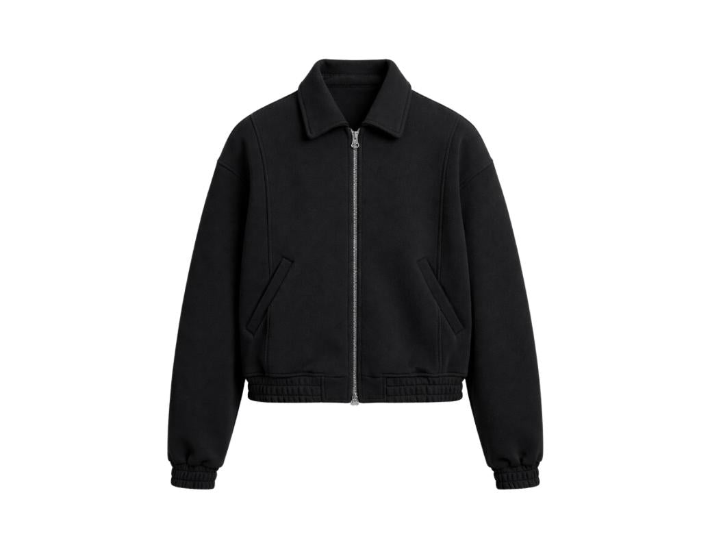 Signature Polo Zipup in Black