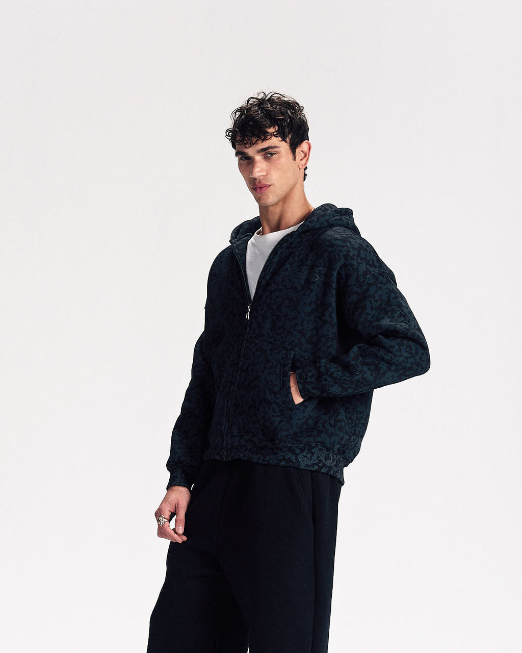 FS Camo Zip-up in Black