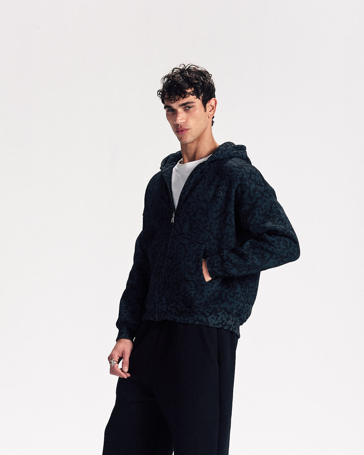 FS Camo Zip-up in Black