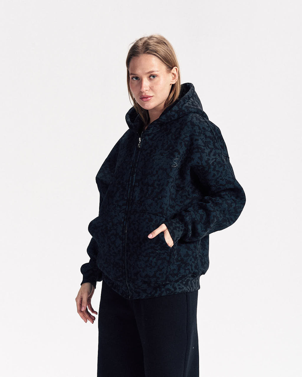 FS Camo Zip-up in Black